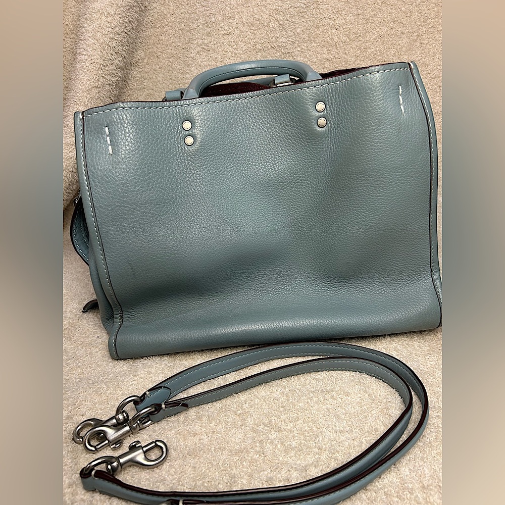 COACH 1941 Rogue 31 in Steel Blue Silver Hardware Shoulder Bag